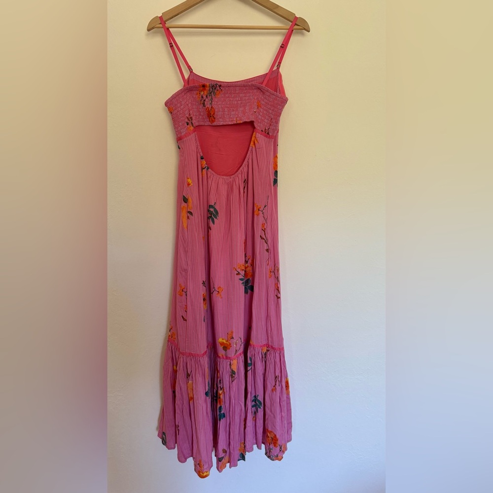 Free People - Floral Pink Midi/Maxi Dress - Size M - Picture 9 of 10